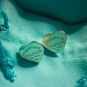Tiffany & Co. Silver Heart Stud Earrings